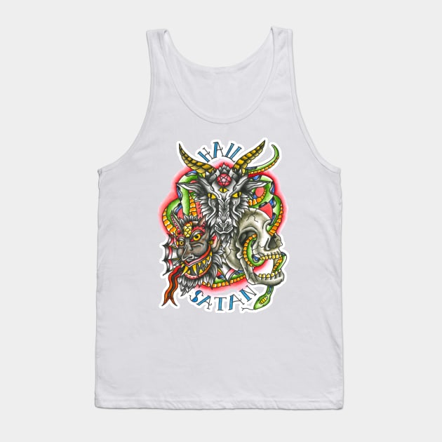 hail satan tattoo art Tank Top by FinnIreland